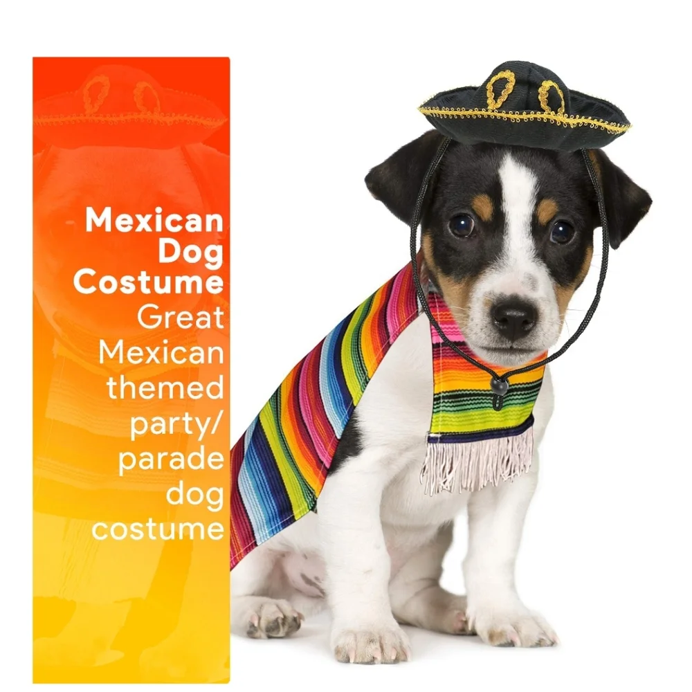 Halloween Mexican Serape Dog Costume by Rubie's Costume Company XL